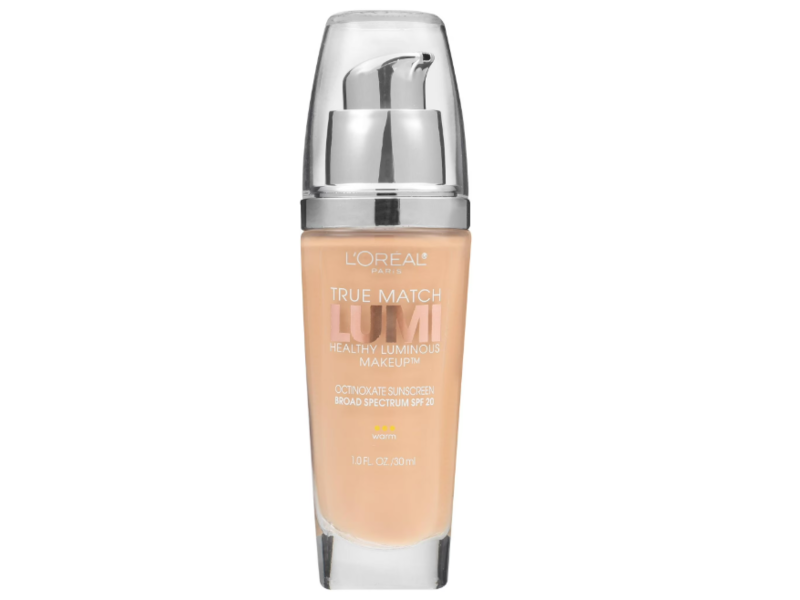 L'Oreal Paris True Match Lumi Healthy Luminous Makeup, W4 Natural Beige, SPF 20, 1 fl oz/30 mL