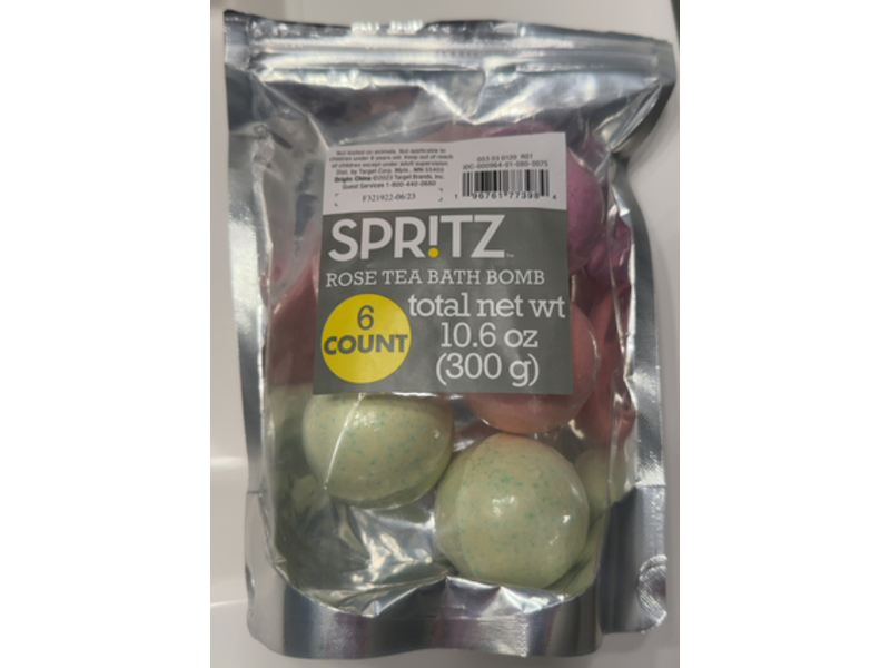 Spritz Rose Tea Bath Bomb, 10.6 oz/300 g, 6 Count