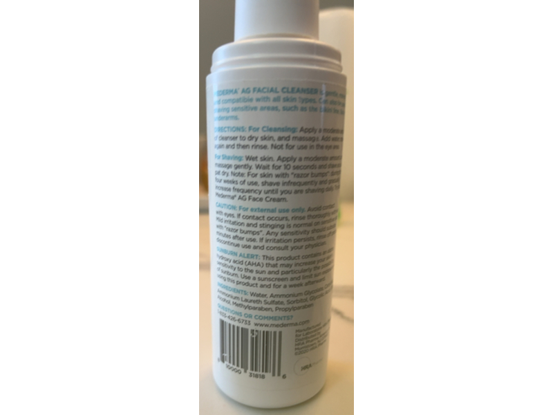 Mederma AG Hydrating Facial Cleanser, 6 fl oz/175 mL