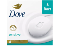 Dove Moisturizing Cream Beauty Bar, Sensitive, 3.75 oz/106 g, 8 count - Image 2