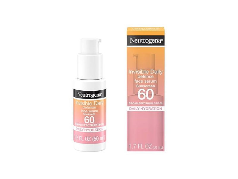 Neutrogena Invisible Daily Defense Face Serum Sunscreen , SPF 60+, 1.7 oz/50 mL