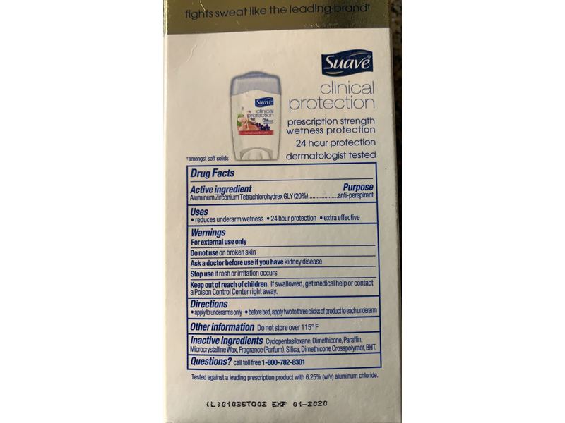 Suave Clinical Antiperspirant Deodorant Sweet Pea & Violet, 1.7 Ounce