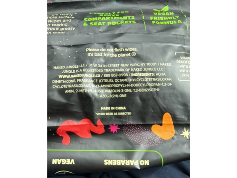 Naked Jungle Heavy Duty Auto Wipes, 100 Wipes