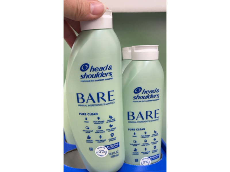Head & Shoulders Bare Dandruff Shampoo, Ecobottle, 13.5 fl oz/400 mL