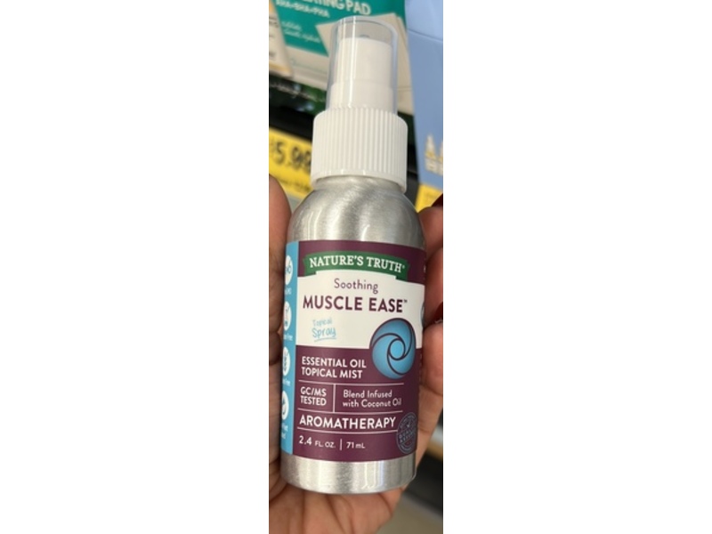 Nature's Truth Soothing Muscle Ease Essential Oil Topical Mist, 2.4 fl oz/71 mL