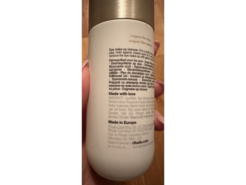 The Ritual of Namaste Purify Eye Make-Up Remover, Rose Water & Holy Lotus, 5.0 fl oz/150 mL