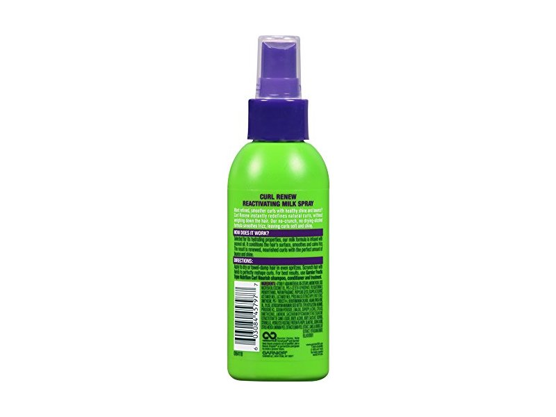 Garnier Fructis Style Curl Renew Reactivating Milk Spray, Coconut Oil, 5 fl oz/150 mL