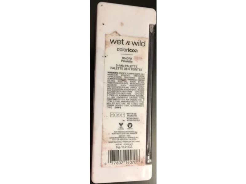 Wet N Wild Color Icon 5-Pan Palette, Petalette, 0.21 oz/6 g