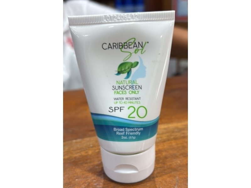 Caribbean Sol Natural Sunscreen, SPF 20, 2 oz/57 g