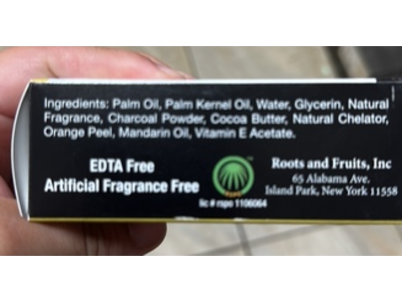 Roots & Fruits Detoxifying & Exfoliating Black Soap, 5 oz/141 g