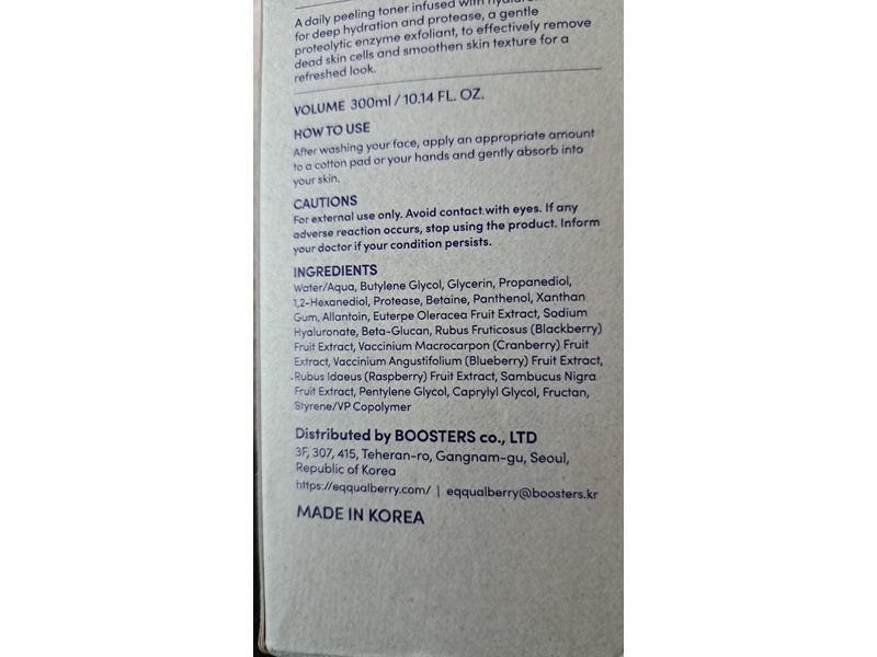 Eqqualberry Swimming Pool Toner, 10.14 fl oz/300 mL