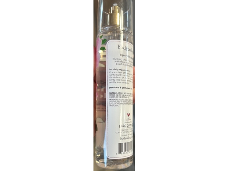 Bodycology Fragrance Body Mist, Cherry Blossom, Cedarwood & Pear, 8 fl oz/237 mL