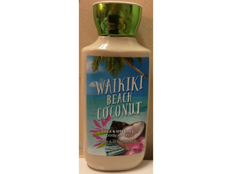 Bath & Body Works Shea & Vitamin E Body Lotion, Waikiki Beach Coconut, 8 fl oz/236 mL