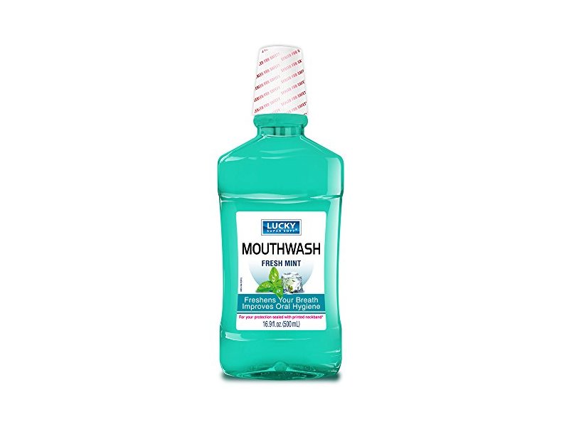 Lucky Super Soft Mouthwash, Fresh Mint, 16.9 fl oz/500 mL