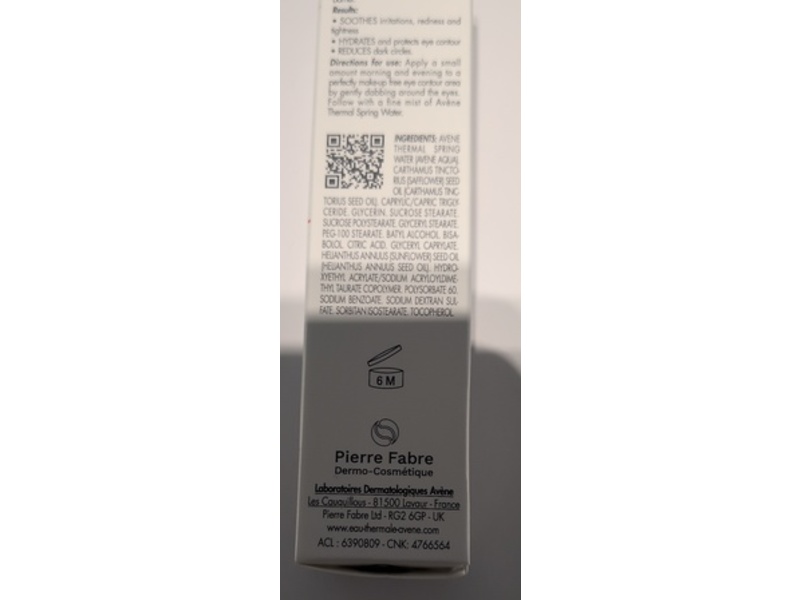 Avene Soothing Eye Contour Cream, 15 mL