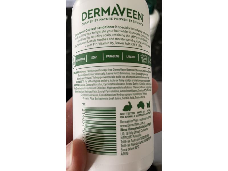 DermaVeen Oatmeal Conditioner, Pro Vitamin B5, 250 mL