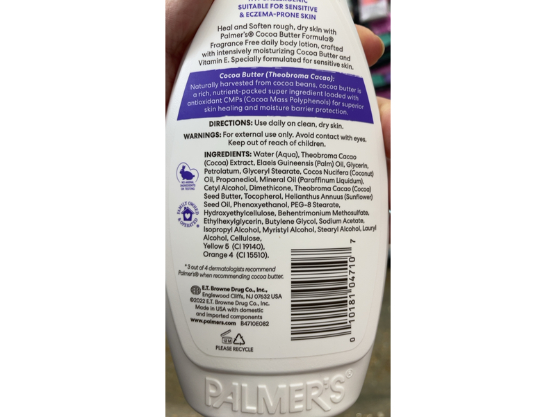Palmer's Intensive Body Lotion, Cocoa Butter & Vitamin E, 20 fl oz/591 mL