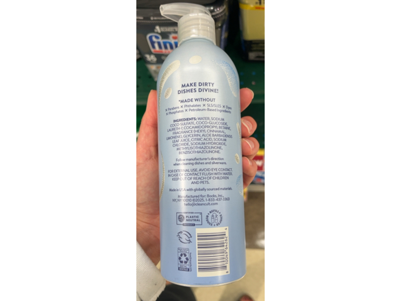 Clean Cult Dish Soap, Fresh Rain, 16 fl oz/473 mL