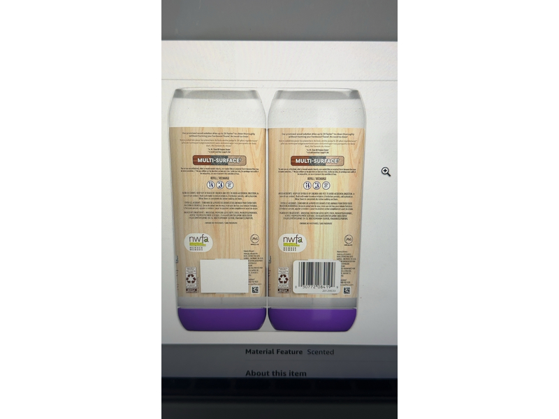 Swiffer Power Mop Wood Floor Cleaner, Lemon, 25.3 fl oz/750 mL, 2 Pack