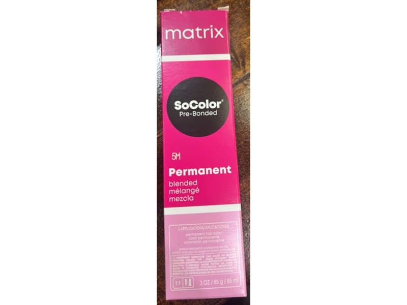 Matrix SoColor Pre-Bonded Permanent Hair Color, 5M, 3 oz/85 mL, 2 Application