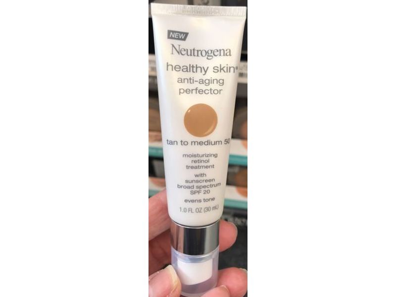 Neutrogena Healthy Skin Anti-Aging Perfector Moisturizing Retinol Treatment, SPF 20, Tan To Medium 50, 1.0 fl oz/30 mL
