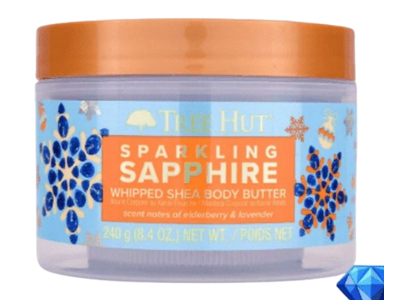 Tree Hut Sparkling Sapphire Whipped Shea Body Butter, 8.4 fl oz/240 g