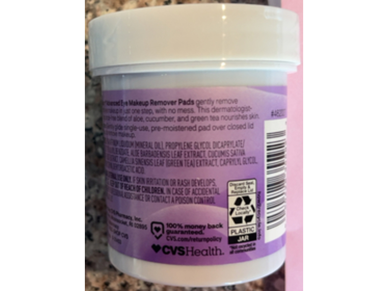 Cvs Health Advanced Eye Makeup Remover Pads, 80 Count