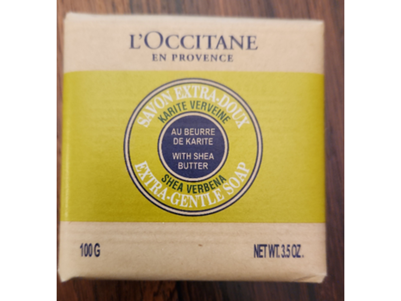 Loccitane Shea Verbena Extra-Gentle Soap, Shea Verbena, 3.5 oz/100 g