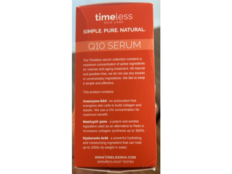 Timeless Coenzyme Serum, Matrixyl 3000 & Hyaluronic Acid, 4 fl oz/120 mL