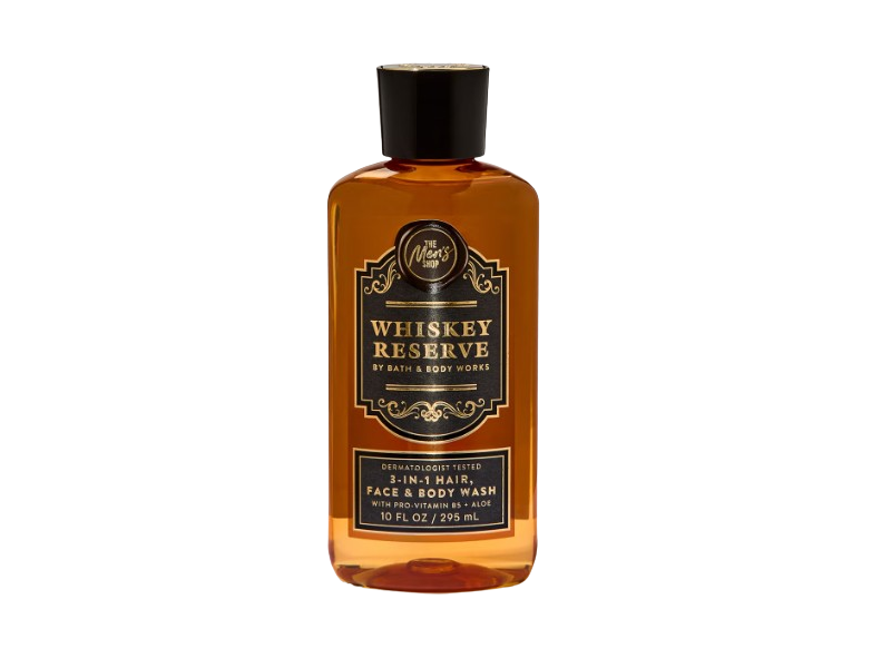 Bath & Body Works 3-In-1 Hair, Face & Body Wash, Whiskey Reserve, 10 fl oz/295 mL.