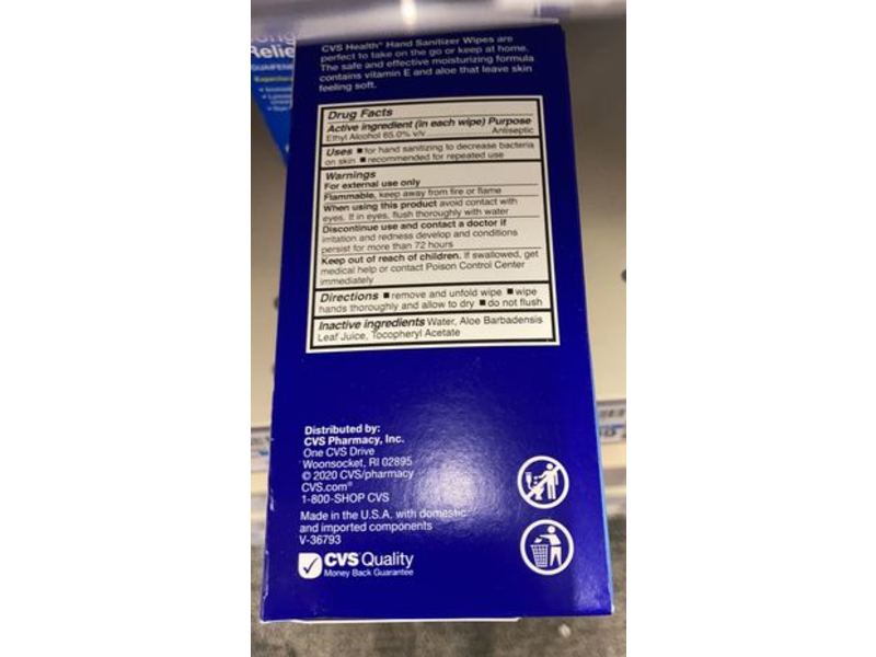 CVS Health On-The-Go Hand Sanitizer Wipes, 24 Count