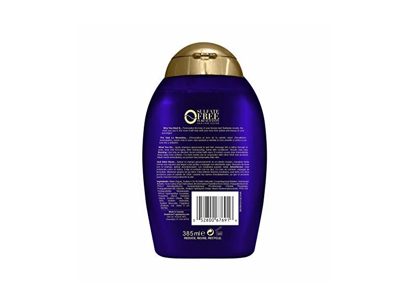 Ogx Blonde Enhanced + Purple Toning Shampoo, 13 fl oz/385 mL