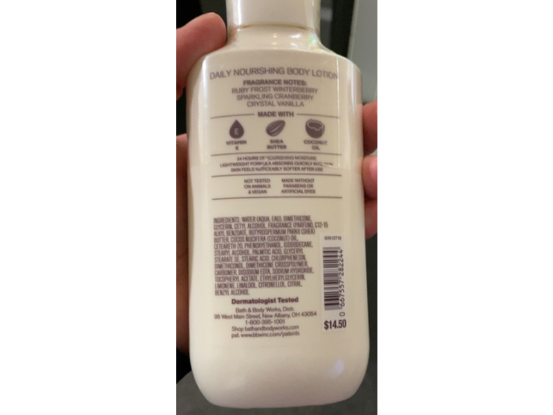 Bath & Body Works Body Lotion, Winter Berry Wonder, 8 fl oz/236 mL