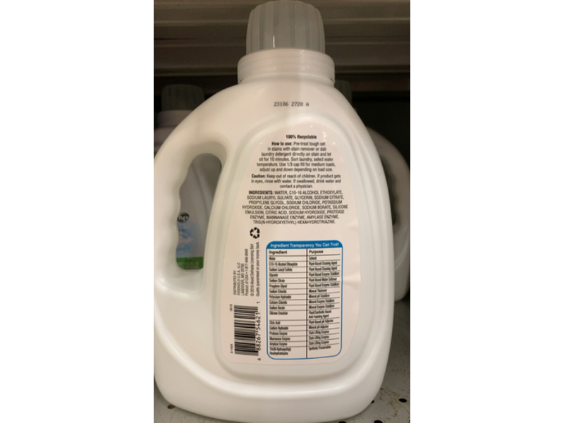Nature's Promise Laundry Detergent, Free & Clear, 66 Loads, 100 fl oz/2.95 L