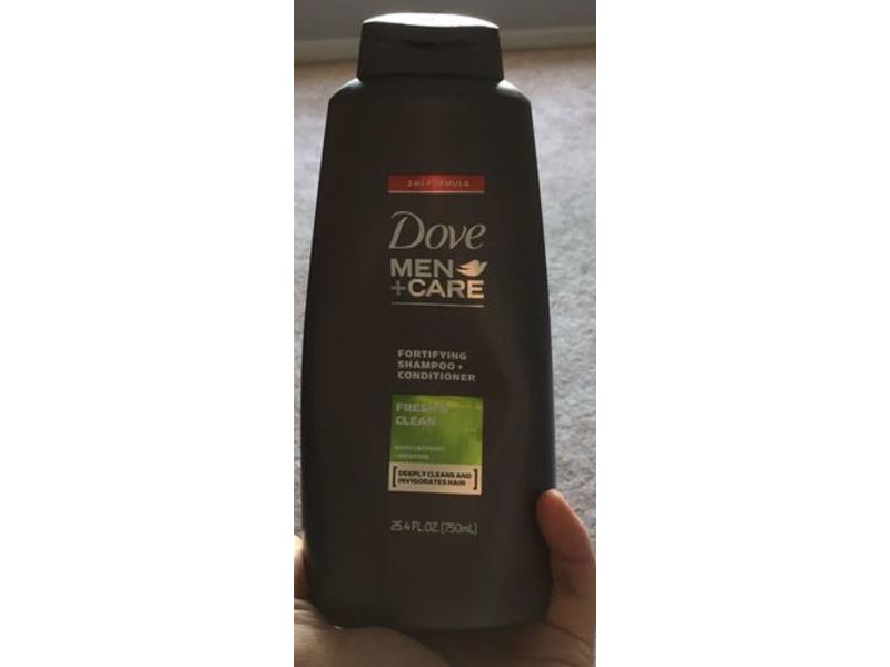 Dove Men +Care Fortifying Shampoo + Conditioner, Fresh & Clean, 25.4 oz/750 mL