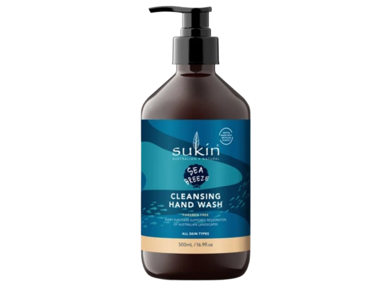 Sukin Cleansing Hand Wash, Sea Breeze, 16.9 fl oz/500 mL