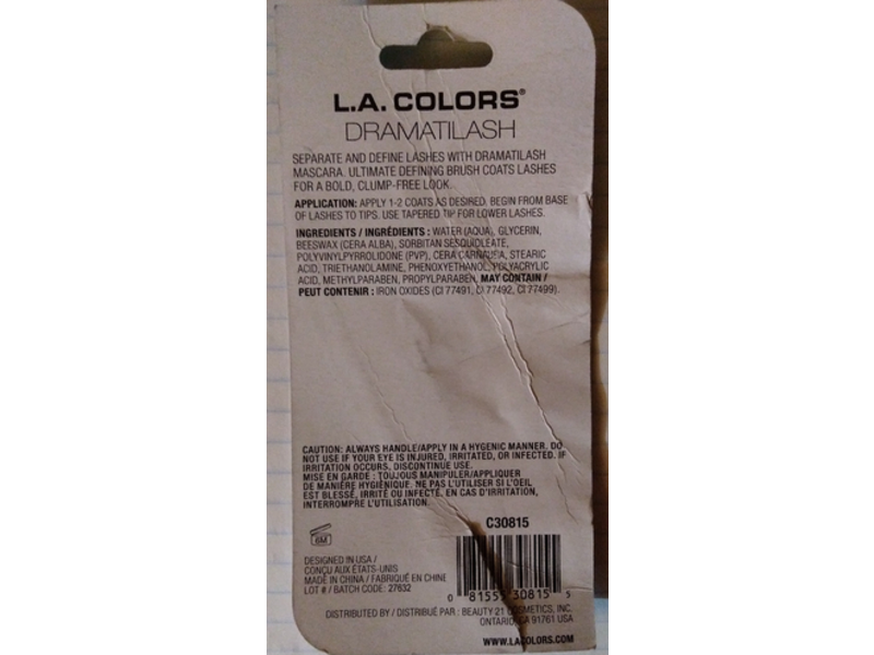 L.a Colors Dramatilash Mascara, C30815 Defining, 0.20 fl oz/6 mL