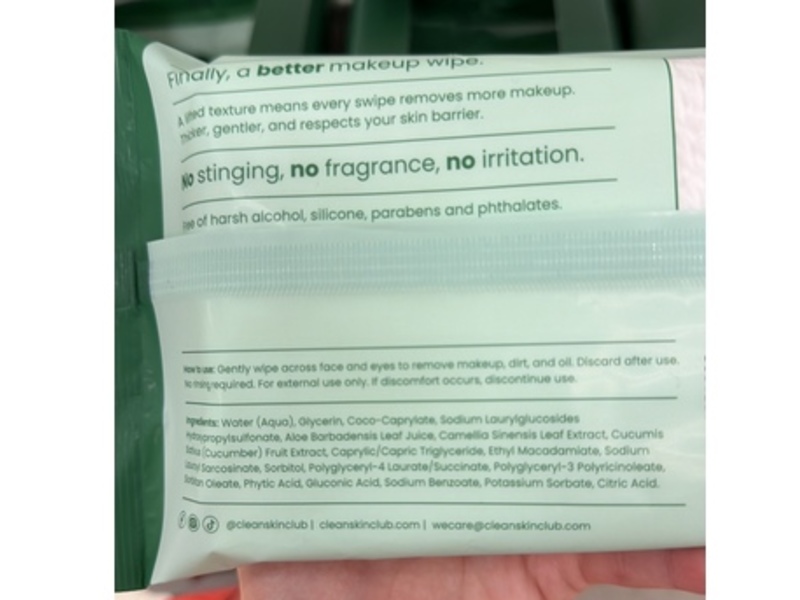 Clean Skin Club Makeup Wipes, Sensitive Skin, 25 Count