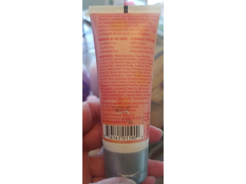 Natural Inspirations Mini Hand Creme, Grapefruit Bergamot, 2 oz/57 g