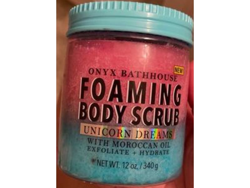Onyx Bathhouse Foaming Body Scrub, Moroccan Oil , Exfoliate + Hydrate, 12 oz/340 g