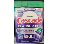 Cascade Platinum Plus Dishwasher Detergent Pods, Clean Scent, 33.8 oz/961 g, 62 Count - thumbnail 2