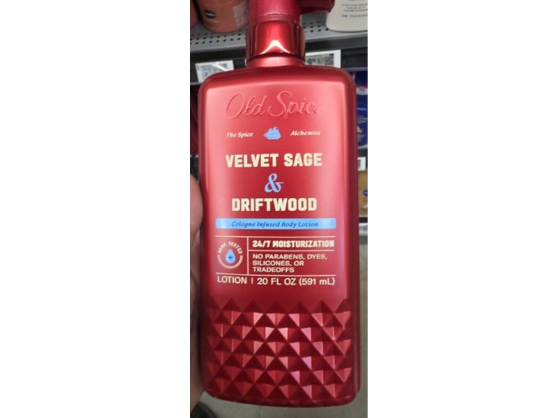 Old Spice Cologne Infused Body Lotion, Velvet Sage & Driftwood, 20 fl oz/591 mL