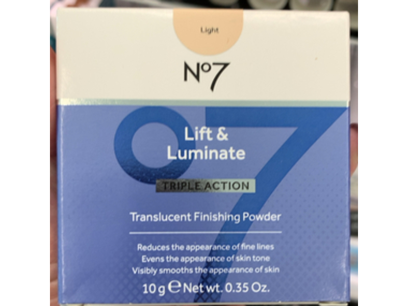 No7 Lift & Luminate Triple Action Powder, Light , 0.35 oz/10 g