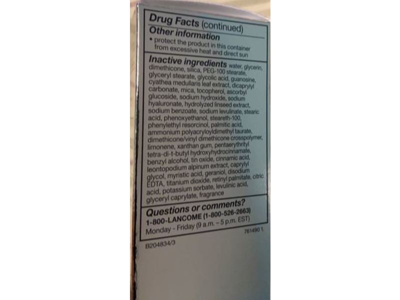 Lancome Renergie Lift Multi-Action Ultra Sunscreen, SPF 30, 2.5 fl oz/75 mL