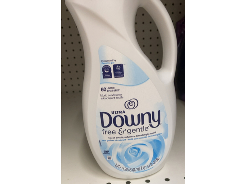 Downy Ultra Fabric Conditioner, Free & Gentle, 60 Loads, 44 fl oz/1.31 L