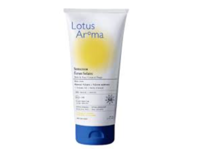 Lotus Aroma Body & Face Sunscreen, SPF 50, 3 fl oz/90 mL