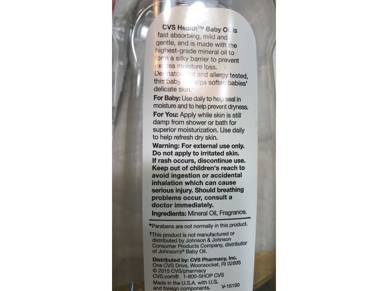 CVS Healith Baby Oil, Mild & Gentle Formula, 14 fl oz/414 mL