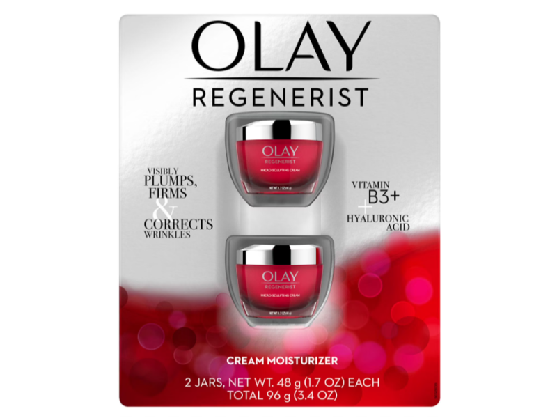 Olay Regenerist Micro Sculpting Cream Hydrating Moisturizer, 3.4 oz/96 g, Pack Of 2