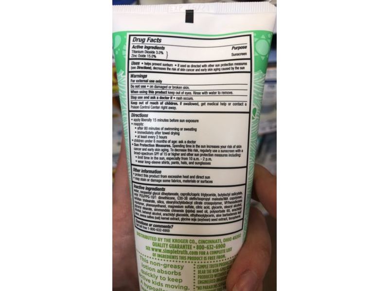 Simple Truth Kid's Mineral Based Sunscreen Lotion, SPF 50, 8 fl oz/236 mL