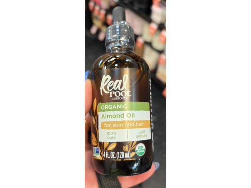 Real Root By Sprouts Organic Almond Oil, 4 fl oz/120 mL